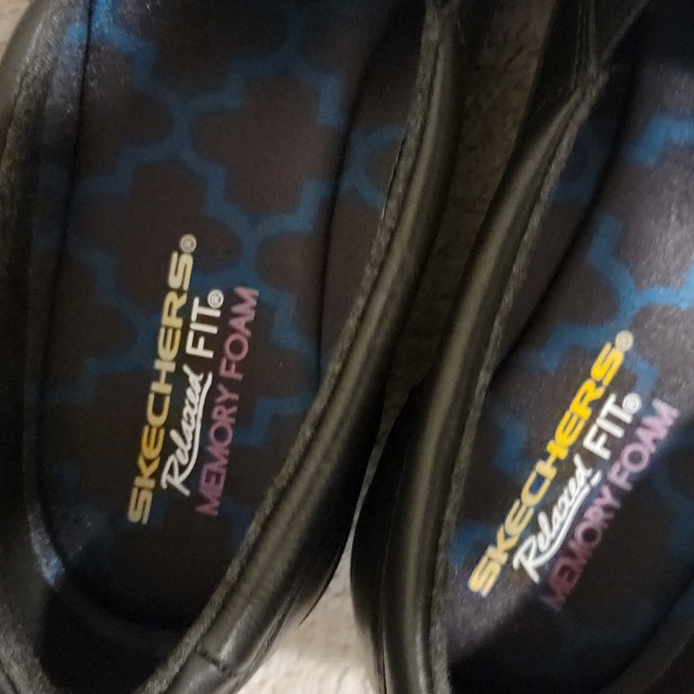 Skechers Black Relaxed Fit Slip-Ons - Picture 3 of 8